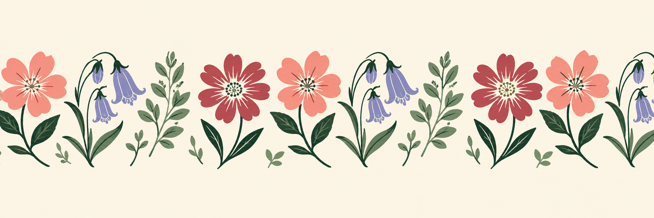 花草连续铺纹